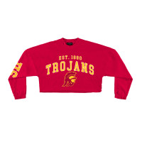 USC Trojans Women's Cardinal Cropped Spirit Jersey